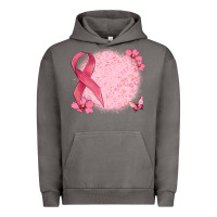 Pigment Tornado customized breast cancer ribbon and background Urban Hoodie - MaliasSmallBusiness