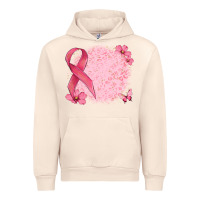 Sandshell customized breast cancer ribbon and background Urban Hoodie - MaliasSmallBusiness