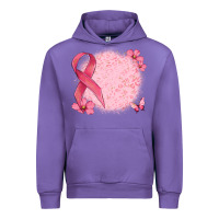 Tulip customized breast cancer ribbon and background Urban Hoodie - MaliasSmallBusiness