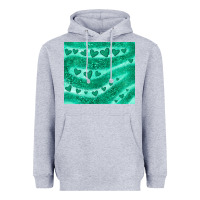 Heather Grey green glitter heart Heavyweight Hoodie - JahusDesignShop