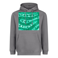 Storm green glitter heart Heavyweight Hoodie - JahusDesignShop