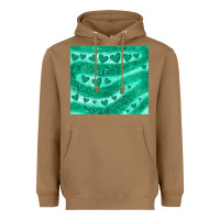 Toasted Coconut green glitter heart Heavyweight Hoodie - JahusDesignShop