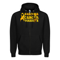 Black Sarcoma Cancer Warrior Zipper Hoodie - texasbilliewilder