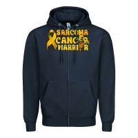 Navy Sarcoma Cancer Warrior Zipper Hoodie - texasbilliewilder