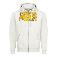 Oatmeal Heather Sarcoma Cancer Warrior Zipper Hoodie - texasbilliewilder