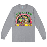 Heather Grey mind your own motherhood Long Sleeve Tee - Zillion Design Studio