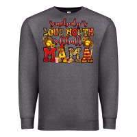 Charcoal Heather somebody's loud mouth softball mama Premium Sweatshirt - Jasminsmagicworld