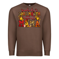 Chestnut somebody's loud mouth softball mama Premium Sweatshirt - Jasminsmagicworld