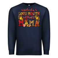 Navy somebody's loud mouth softball mama Premium Sweatshirt - Jasminsmagicworld