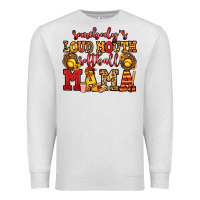 Oatmeal Heather somebody's loud mouth softball mama Premium Sweatshirt - Jasminsmagicworld