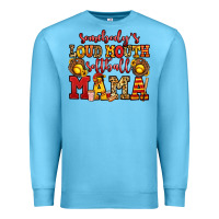 Ocean Blue somebody's loud mouth softball mama Premium Sweatshirt - Jasminsmagicworld