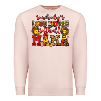 Pale Pink somebody's loud mouth softball mama Premium Sweatshirt - Jasminsmagicworld