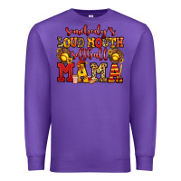 Purple somebody's loud mouth softball mama Premium Sweatshirt - Jasminsmagicworld