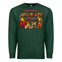 Sports Green somebody's loud mouth softball mama Premium Sweatshirt - Jasminsmagicworld