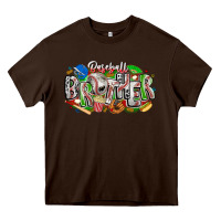 Chocolate Brown baseball brother Heavy Core Tee - CowhideDigitalArt