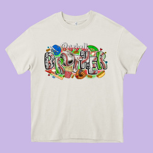Baseball Brother Heavy Core Tee Designed By Cowhidedigitalart