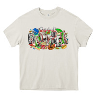 Cream baseball brother Heavy Core Tee - CowhideDigitalArt