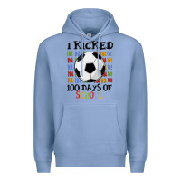 Colony Blue i kicked 100 days of school Premium Hoodie - MaliasSmallBusiness