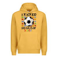 Mustard i kicked 100 days of school Premium Hoodie - MaliasSmallBusiness