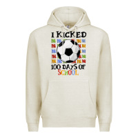 Oatmeal Heather i kicked 100 days of school Premium Hoodie - MaliasSmallBusiness