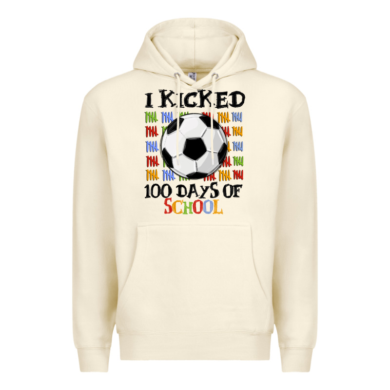 I Kicked 100 Days Of School Premium Hoodie by MaliasSmallBusiness | Teevron