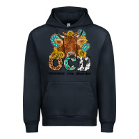 Navy obsessive cow disorder Urban Hoodie - NancyCooperArtShop