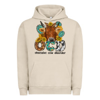 Pigment French Oak obsessive cow disorder Urban Hoodie - NancyCooperArtShop