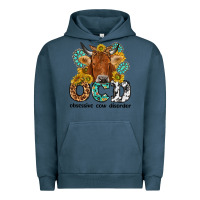 Pigment Midnight Navy obsessive cow disorder Urban Hoodie - NancyCooperArtShop