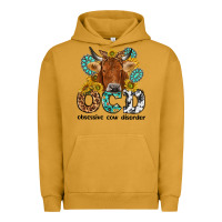 Pigment Peanut Butter obsessive cow disorder Urban Hoodie - NancyCooperArtShop