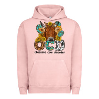 Pigment Salmon obsessive cow disorder Urban Hoodie - NancyCooperArtShop