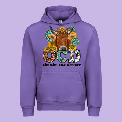 Obsessive Cow Disorder Urban Hoodie Designed By Nancycooperartshop