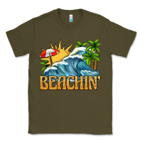 Army Green beachin Classic Tee - texasbilliewilder