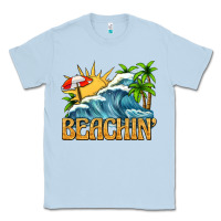 Dusty Blue beachin Classic Tee - texasbilliewilder