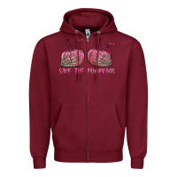 Burgundy Save The Pumpkins Zipper Hoodie - texasbilliewilder