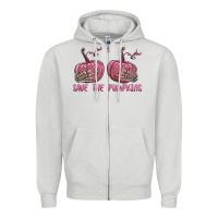Dove Grey Save The Pumpkins Zipper Hoodie - texasbilliewilder