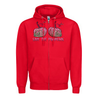 Red Save The Pumpkins Zipper Hoodie - texasbilliewilder