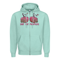 Seafoam Save The Pumpkins Zipper Hoodie - texasbilliewilder