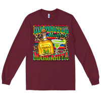 Burgundy mamacita needs a margarita Long Sleeve Tee - Zillion Design Studio