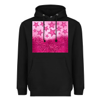 Black pink glitter star Heavyweight Hoodie - JahusDesignShop