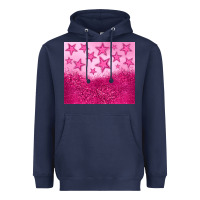 Navy pink glitter star Heavyweight Hoodie - JahusDesignShop