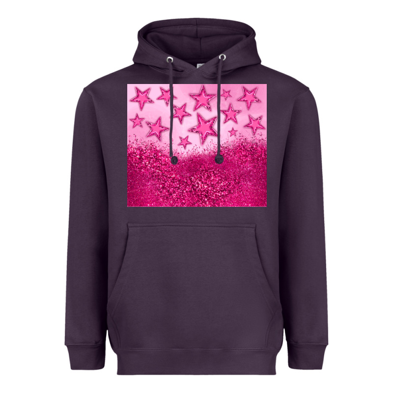 Pink Glitter Star Heavyweight Hoodie by JahusDesignShop | Teevron