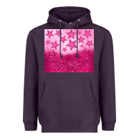 Plum pink glitter star Heavyweight Hoodie - JahusDesignShop
