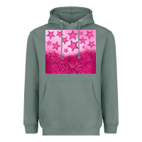 Sage pink glitter star Heavyweight Hoodie - JahusDesignShop