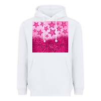 White pink glitter star Heavyweight Hoodie - JahusDesignShop