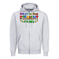 Heather Grey let's get one thing straight i'm not Zipper Hoodie - Zillion Design Studio