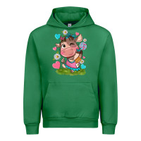 Emerald little cute cow Urban Hoodie - NancyCooperArtShop