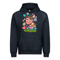 Navy little cute cow Urban Hoodie - NancyCooperArtShop