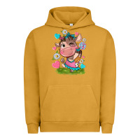 Pigment Peanut Butter little cute cow Urban Hoodie - NancyCooperArtShop