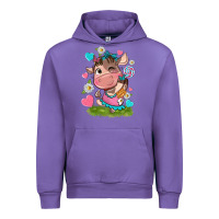 Tulip little cute cow Urban Hoodie - NancyCooperArtShop
