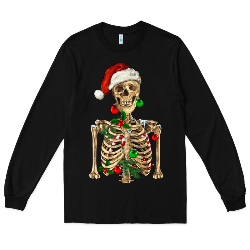Christmas Skeleton Long Sleeve Tee by RanaPortraitStore | Teevron